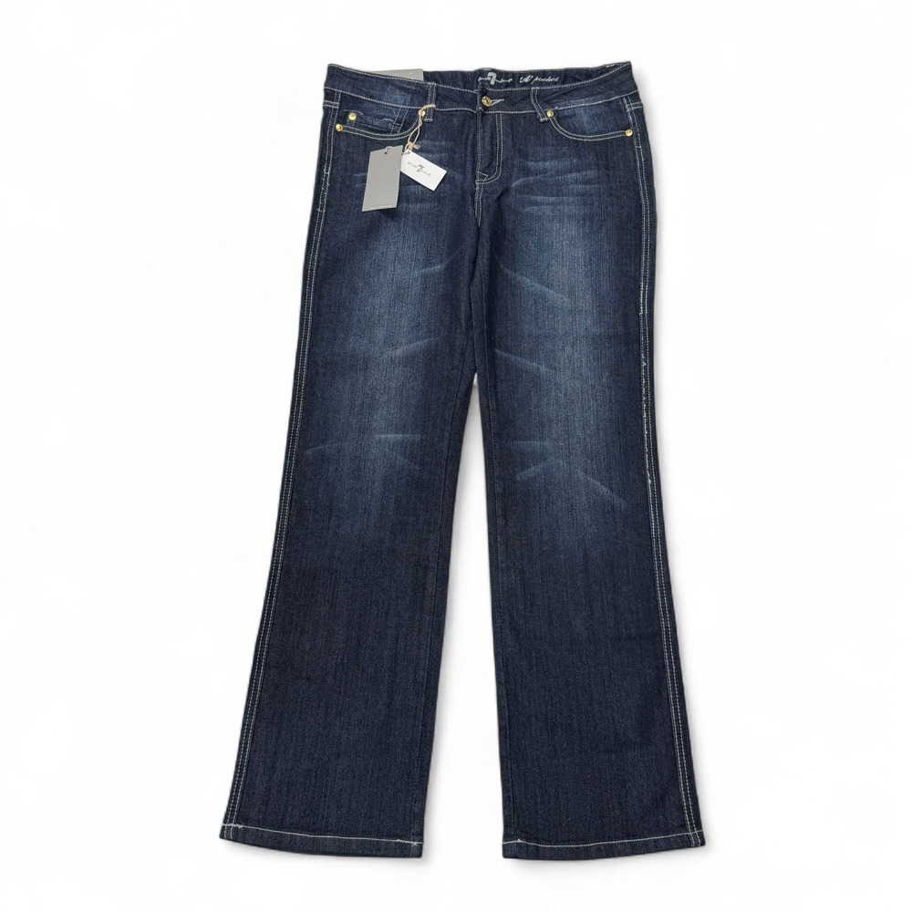 7 For All‎ Mankind A Pocket Flare Leg Contour Waistband Jeans Womens 28 NWT